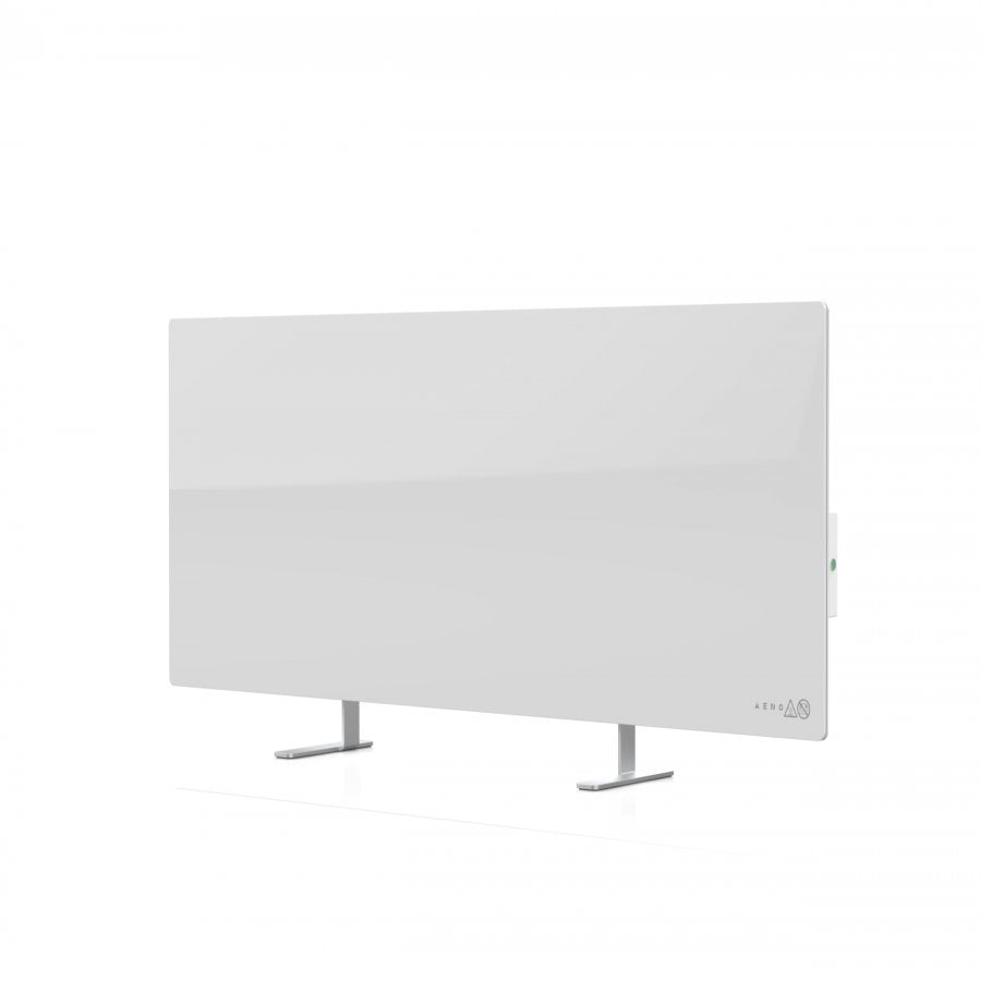 AENO Premium Eco Smart Heater, 700W, Tempered glass, Infrared+convection heating type, Plug type: Europe (E/F type), WHITE - AGH0001S