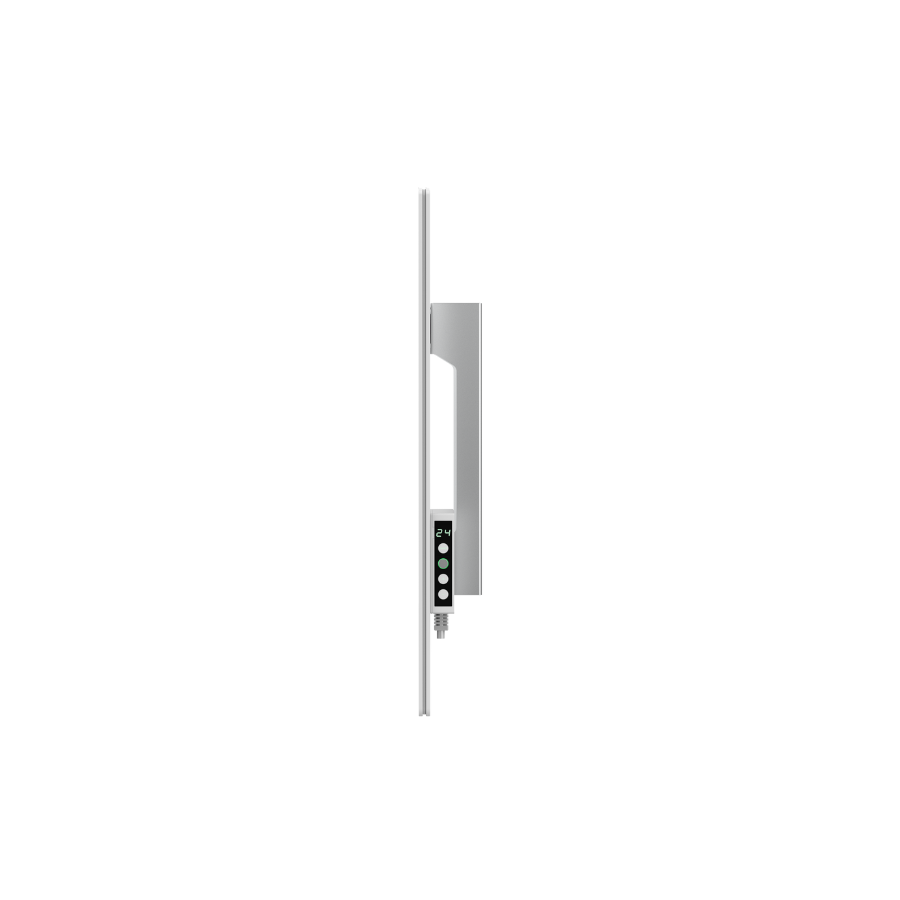 AENO Premium Eco Smart Quadro Wall Heater, 500W, 50x50 cm., Tempered glass, Infrared+convection heating type, LED display Plug type: Europe (E/F type), WHITE, Made in Poland - AGH0011S