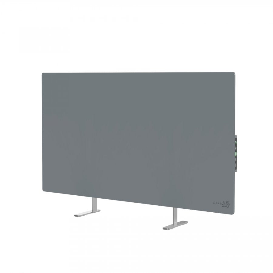 AENO Premium Eco Smart Heater, 700W, Tempered glass, Infrared+convection heating type, LED display, Plug type: Europe (E/F type), GREY - AGH0005S